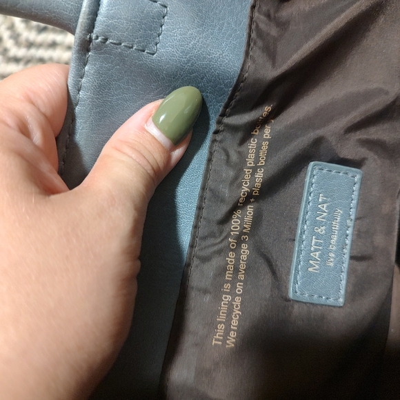 Blue/grey Matt and Nat vegan satchel - Picture 11 of 12